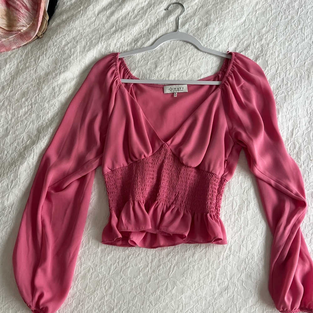 Wayf Pink Blouse